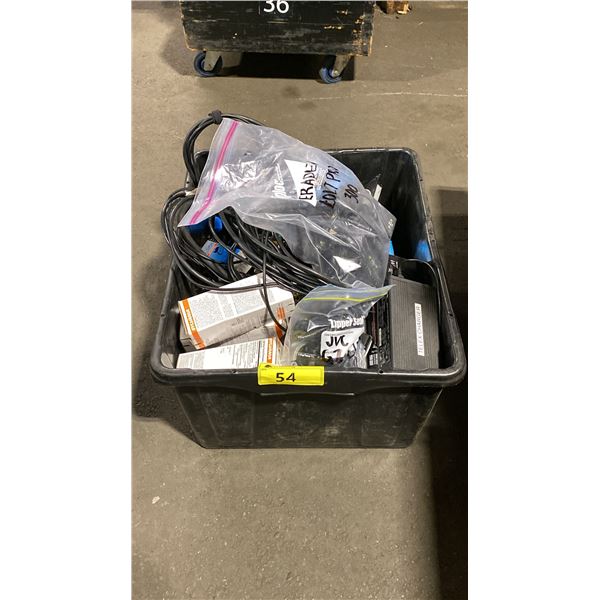 BIN OF TERADEK BOLT PRO 300'S, JVC G2-EBO CAMERA,SENNHEISER RECEIVERS, AVLINK HDMI DISTRO AMP,