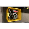 Image 1 : BIN OF POWER CABLES, LOCKING MALE PLUGS & PRODUCTION LIGHT *PARTS ONLY*