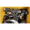 Image 2 : BIN OF POWER CABLES, LOCKING MALE PLUGS & PRODUCTION LIGHT *PARTS ONLY*