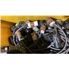Image 6 : BIN OF POWER CABLES, LOCKING MALE PLUGS & PRODUCTION LIGHT *PARTS ONLY*