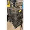 Image 1 : PAIR OF EASTERN ACOUSTIC WORKS SB600E CONCERT LEVEL SUBWOOFERS ON MOBILE STANDS WITH COVERS