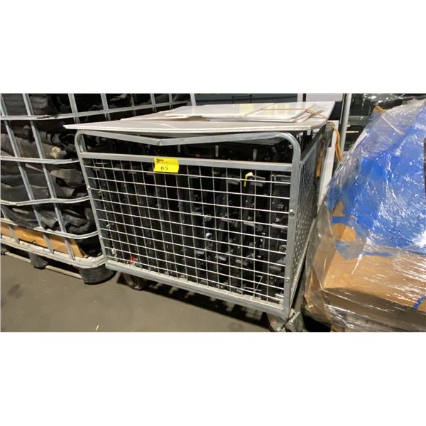 METAL MOBILE STORAGE CRATE OF ASSORTED THEATRIXX LED DISPLAY PANELS