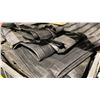 Image 2 : METAL PALLET CRATE OF ASSORTED BLACK MESH TARPS
