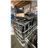 Image 3 : METAL PALLET CRATE OF ASSORTED BLACK MESH TARPS