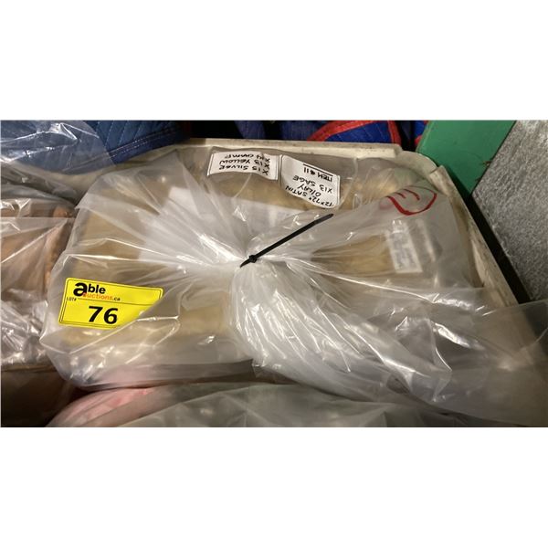 BAG OF EVENT 72 X 72" SATIN OVERLAY IN ASSORTED COLOURS