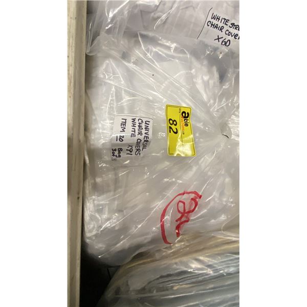 BAG OF EVENT UNIVERSAL CHAIR COVERS IN WHITE