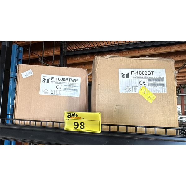 TOA AF-1000BTWP WIDE DISPERSION SPEAKER AND F-1000BT COMPACT 2 WAY SPEAKER