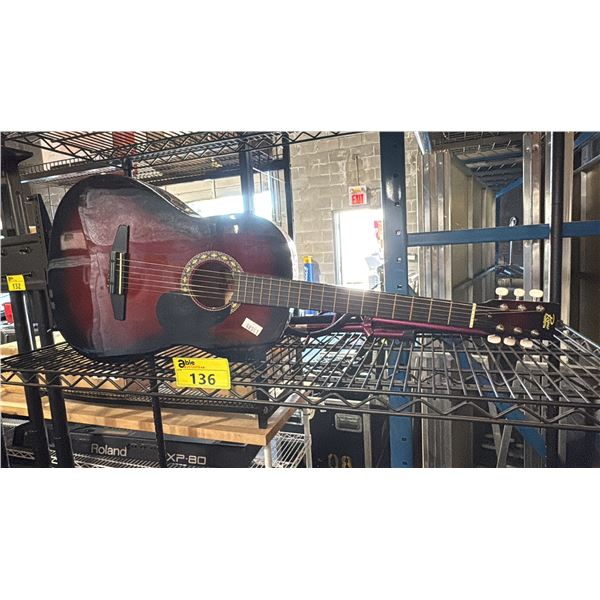 ROGUE MODEL RAG-R ACOUSTIC GUITAR WITH 2 STANDS