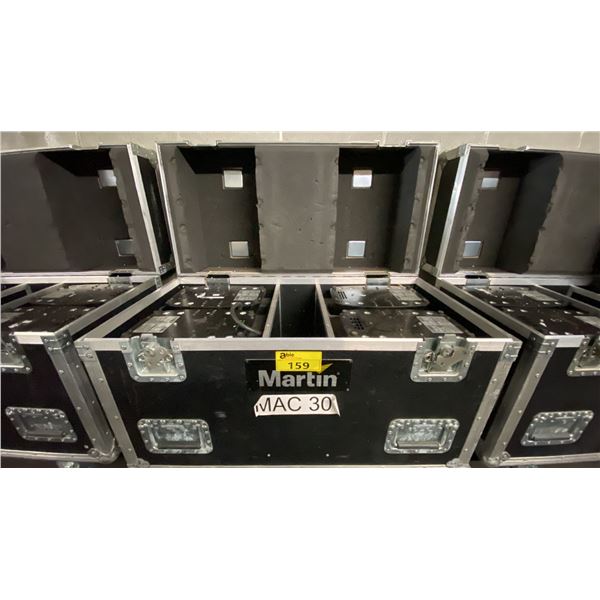 SET OF 4 MARTIN MAC 301 MOVING HEAD WASH LIGHTS IN ROADCASE