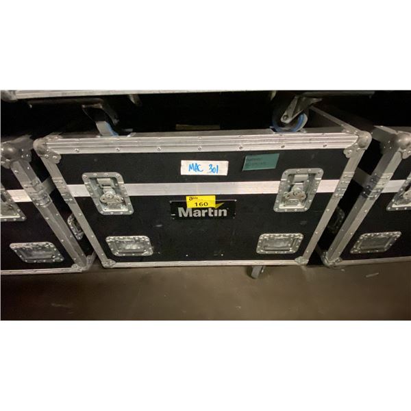 SET OF 4 MARTIN MAC 301 MOVING HEAD WASH LIGHTS IN ROADCASE