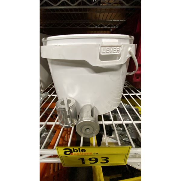 BUCKET OF SUPPORT BAR BRACKETS