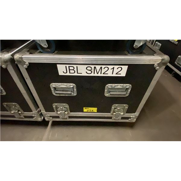 PAIR OF JBL SM212 LOUDSPEAKERS IN ROADCASE