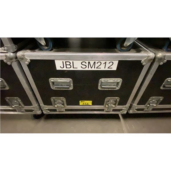 PAIR OF JBL SM212 LOUDSPEAKERS IN ROADCASE