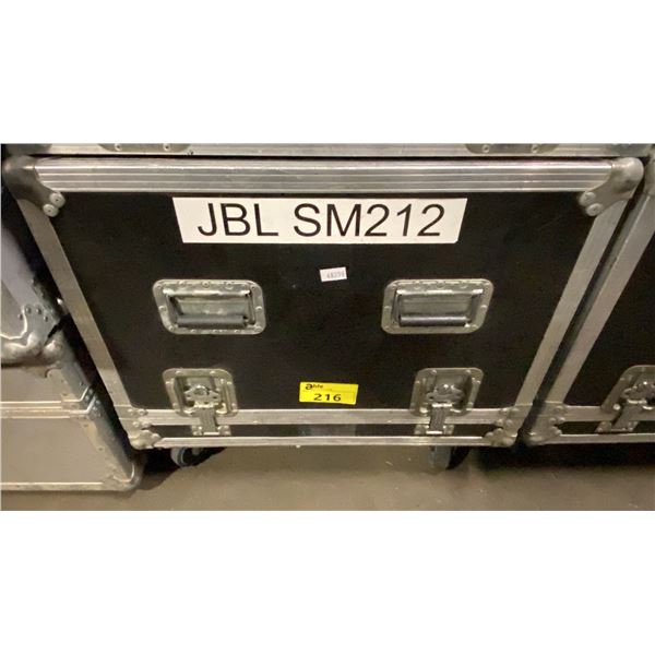 PAIR OF JBL SM212 LOUDSPEAKERS IN ROADCASE