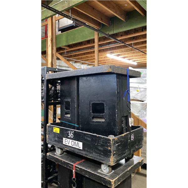 PAIR OF DML-1152 DELTAMAX LOUDSPEAKERS WITH ROAD CASE