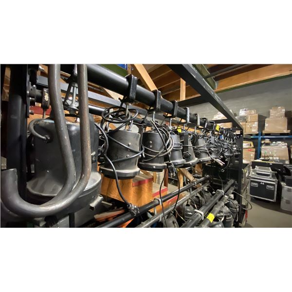 18 X F9PS STAGE LIGHTING UNITS WITH C CLAMPS