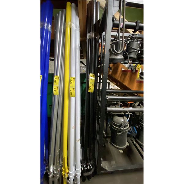 5 MANFROTTO COMMERCIAL ADJUSTABLE ALUMINUM PRODUCTION ALTO-POLES IN BLACK