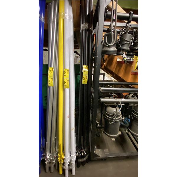 5 MANFROTTO COMMERCIAL ADJUSTABLE ALUMINUM PRODUCTION ALTO-POLES IN BLACK