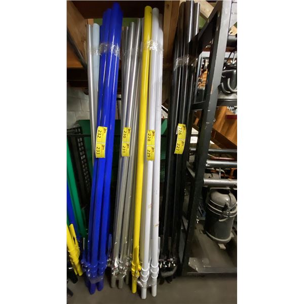 5 MANFROTTO COMMERCIAL ADJUSTABLE ALUMINUM PRODUCTION ALTO-POLES IN ASSORTED COLOURS