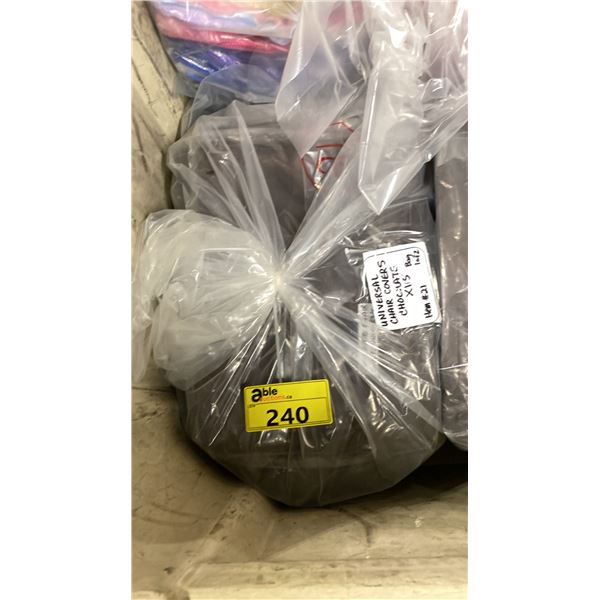 BAG OF EVENT UNIVERSAL CHAIR COVERS IN CHOCOLATE