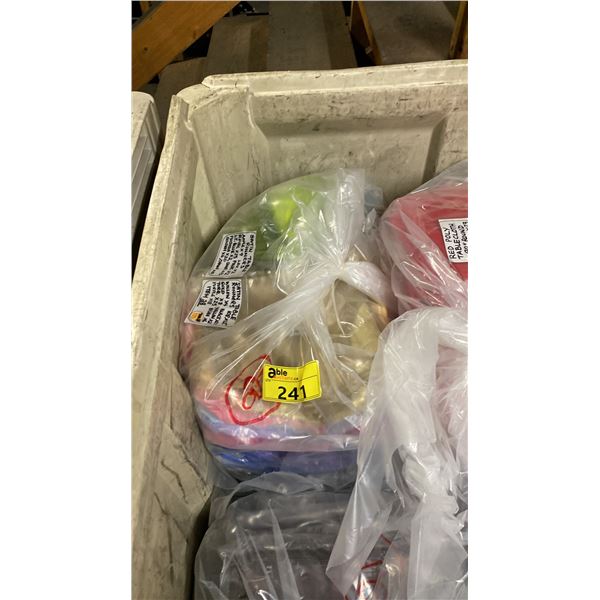 BAG OF EVENT SATIN TABLE RUNNERS 108 X 12" IN APPLE, ROYAL BLUE, LIGHT BLUE, FUCHSIA, GOLD,