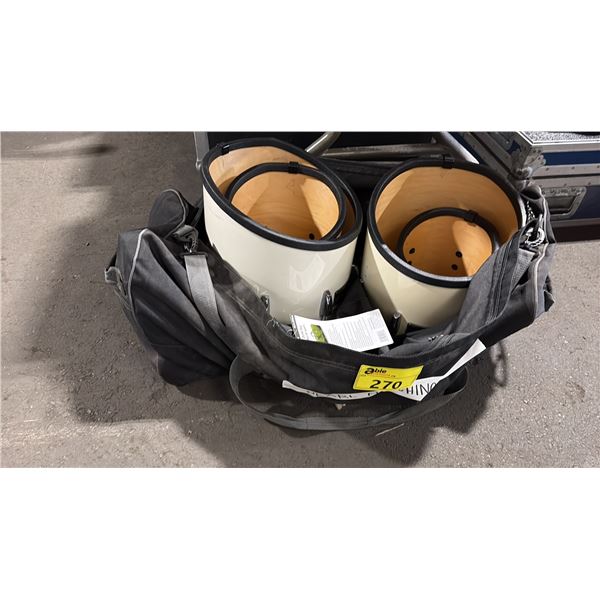 PEARL PROFESSIONAL MARCHING DRUMS IN SOFT TRANSPORT BAG