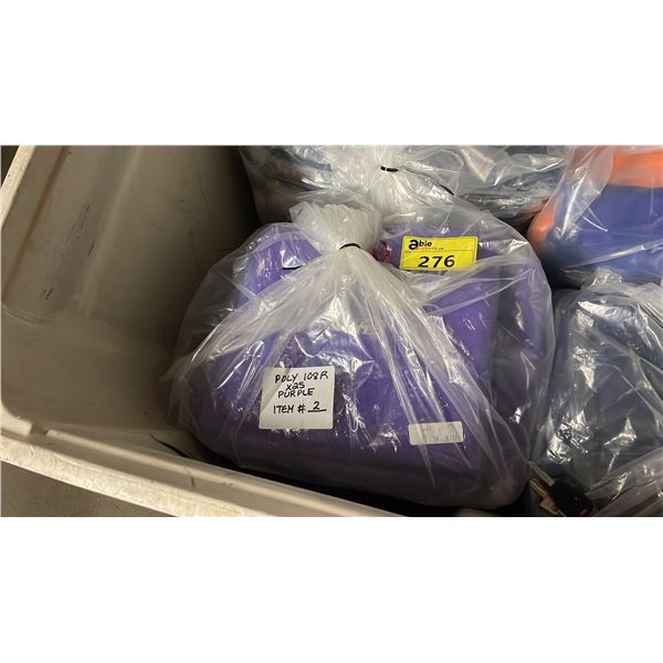 BAG OF PROFESSIONAL EVENT TABLECLOTHS POLY PURPLE 108" ROUND 25 PCS IN BAG