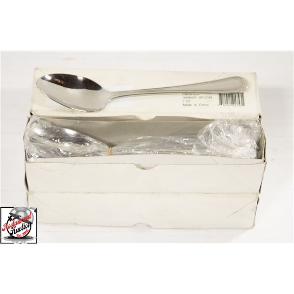 4 DOZ NEW JOHNSON ROSE PACIFICA DINNER SPOONS