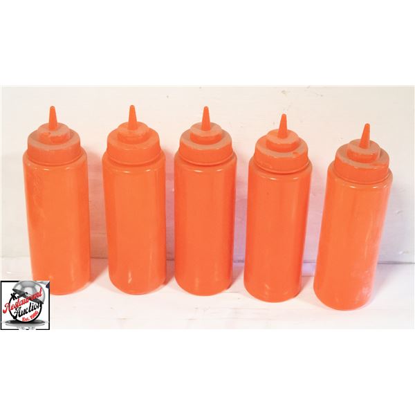 5 NEW BROWNE 32 OZ RED WIDE MOUTH DISPENSERS
