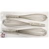 Image 1 : 3 NEW JOHNSON ROSE 16" PIANO WIRE WHISKS