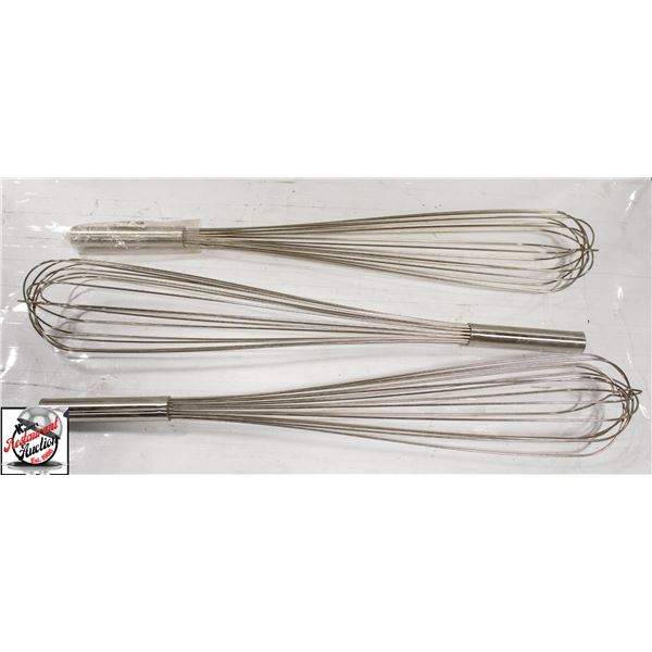 3 NEW JOHNSON ROSE 24" FRENCH WHIPS