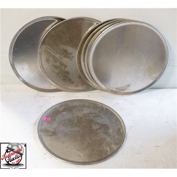 9 -  13" ALUMINUM PIZZA PANS