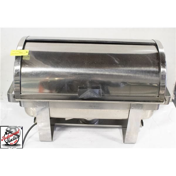 ROLLING TOP CHAFING DISH W/ ELECTRIC WARMER