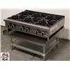 Image 2 : US RANGE 36" 6 BURNER POT STOVE ON EQUIPMENT STAND