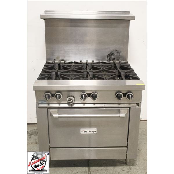 2019 US RANGE 6 BURNER RANGE W/ OVEN