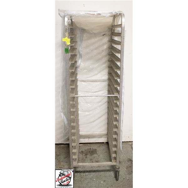 20.5" X 15" X 69" ALUMINUM BAKERS RACK W/ COVER