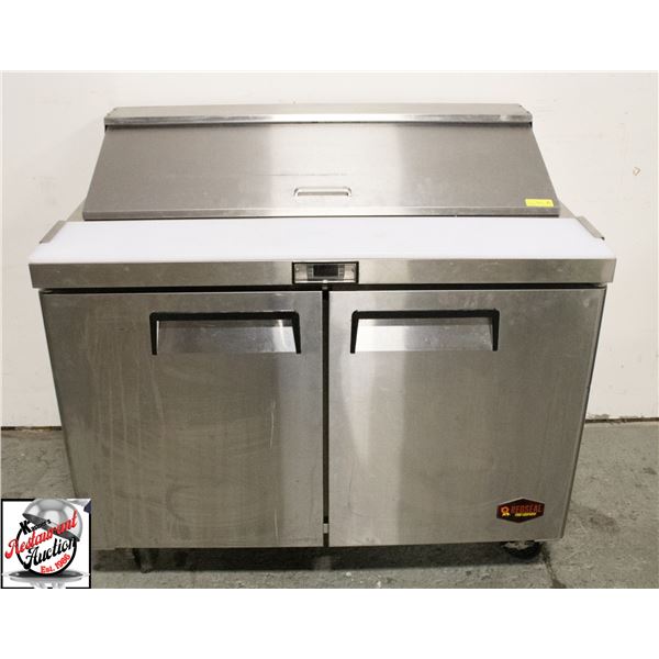 48" REFRIGERATED PREP TABLE W/ 12 1/6TH S/S