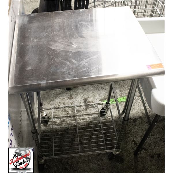 BAILIFF SEIZURE: 20" X 24" X 36" S/S WORKTABLE ON