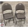 Image 1 : BAILIFF SEIZURE: TWO UPHOLSTERD FOLDING CHAIRS