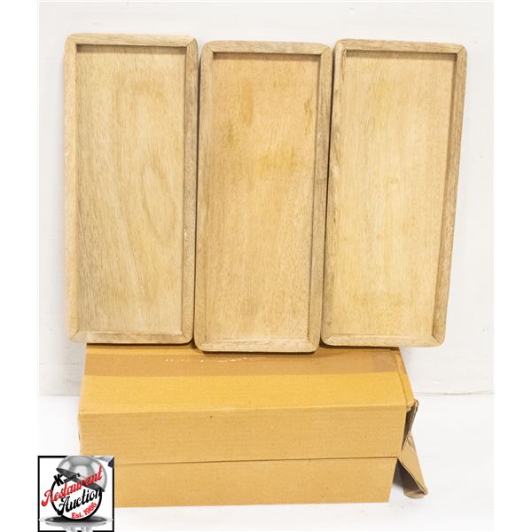 9 NEW 12" X 5" X 0.75" WOOD SERVING BOARDS