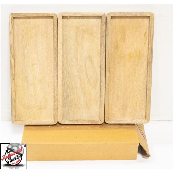 6 NEW 12" X 5" X 0.75" WOOD SERVING BOARDS