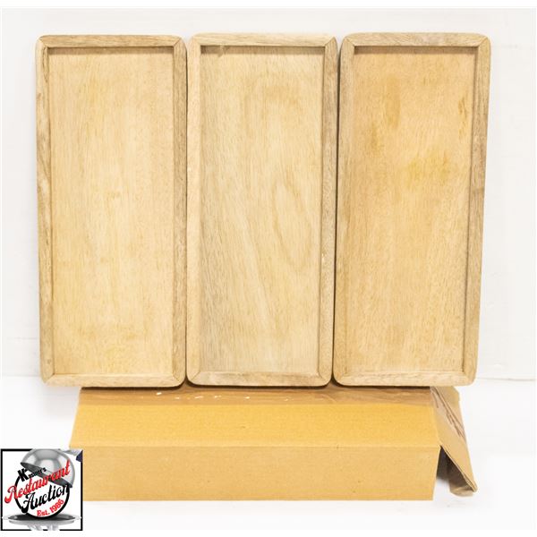 6 NEW 12" X 5" X 0.75" WOOD SERVING BOARDS