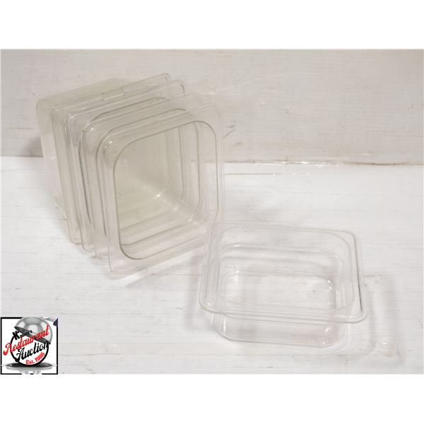 5 ASSORTED 1/6 POLYCARB INSERTS