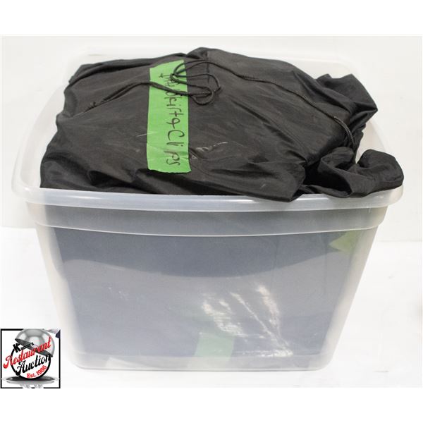 BOX W/ ASSORTED TABLE SKIRTING