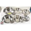 Image 1 : 6 SMALL ASSORTED S/S MIXING BOWLS