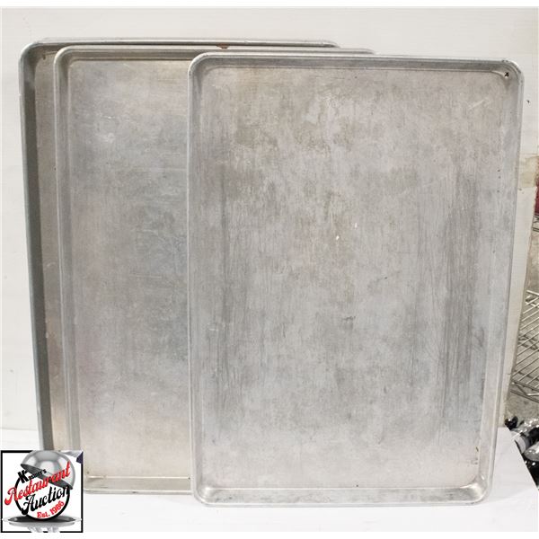 6 FULL SIZE ALUMINUM BUN PANS