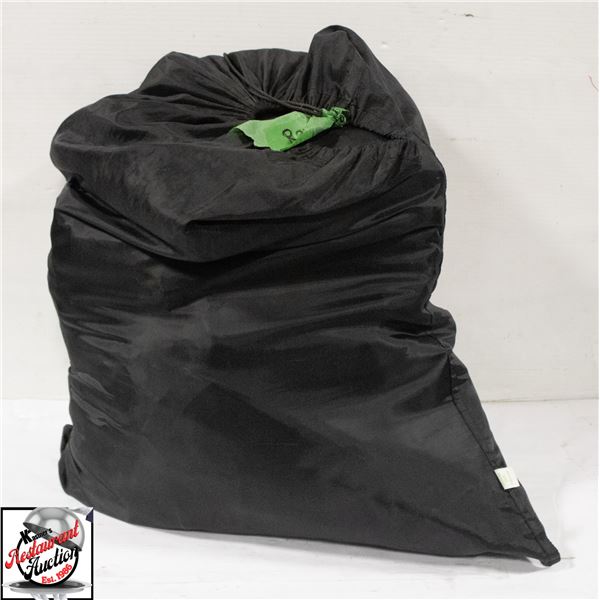 LARGE UNCOUNTED SACK OF LARGE ROUND BLACK TABLE