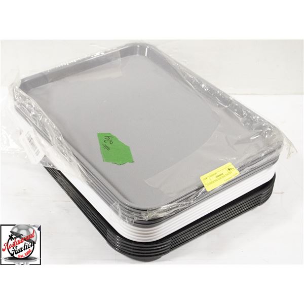 16 ASSORTED SERVING TRAYS