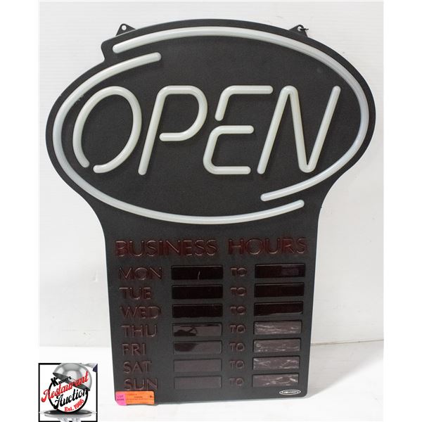 BAILIFF SEIZURE: NEWON ELECTRIC NEON OPEN SIGN W/
