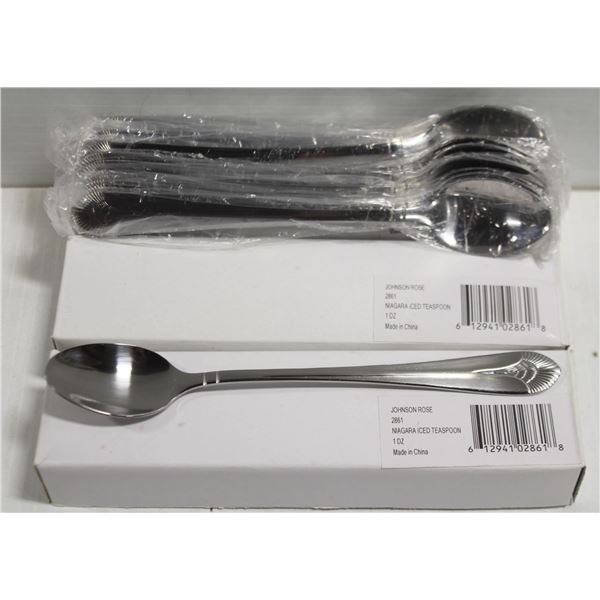 3 DOZ NEW JOHNSON ROSE NIAGARA ICED TEA SPOONS